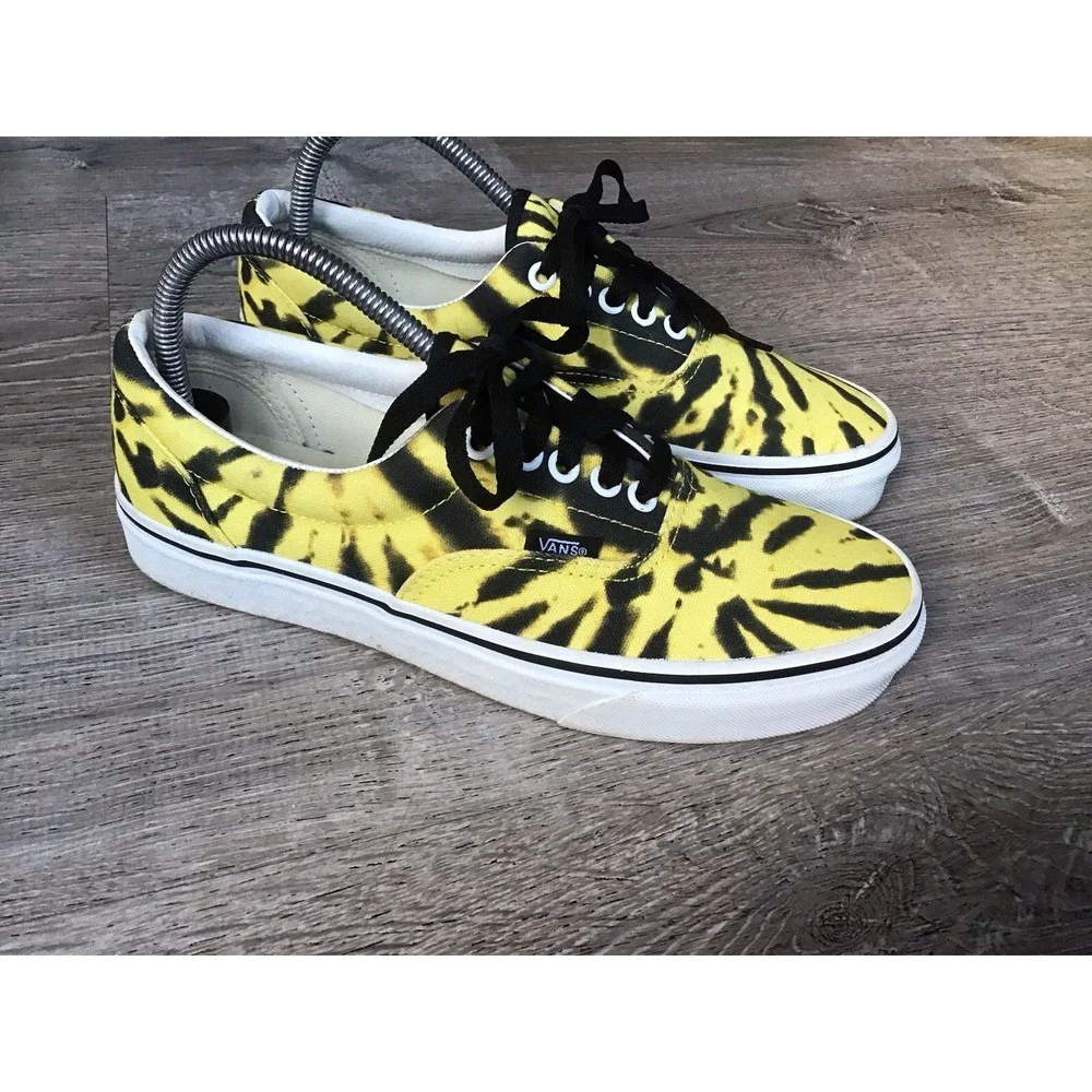 Vans Era Tie Dye Blazing Yellow Low Top Skate Shoes size Mens 7.5 Womens 9 Shoes